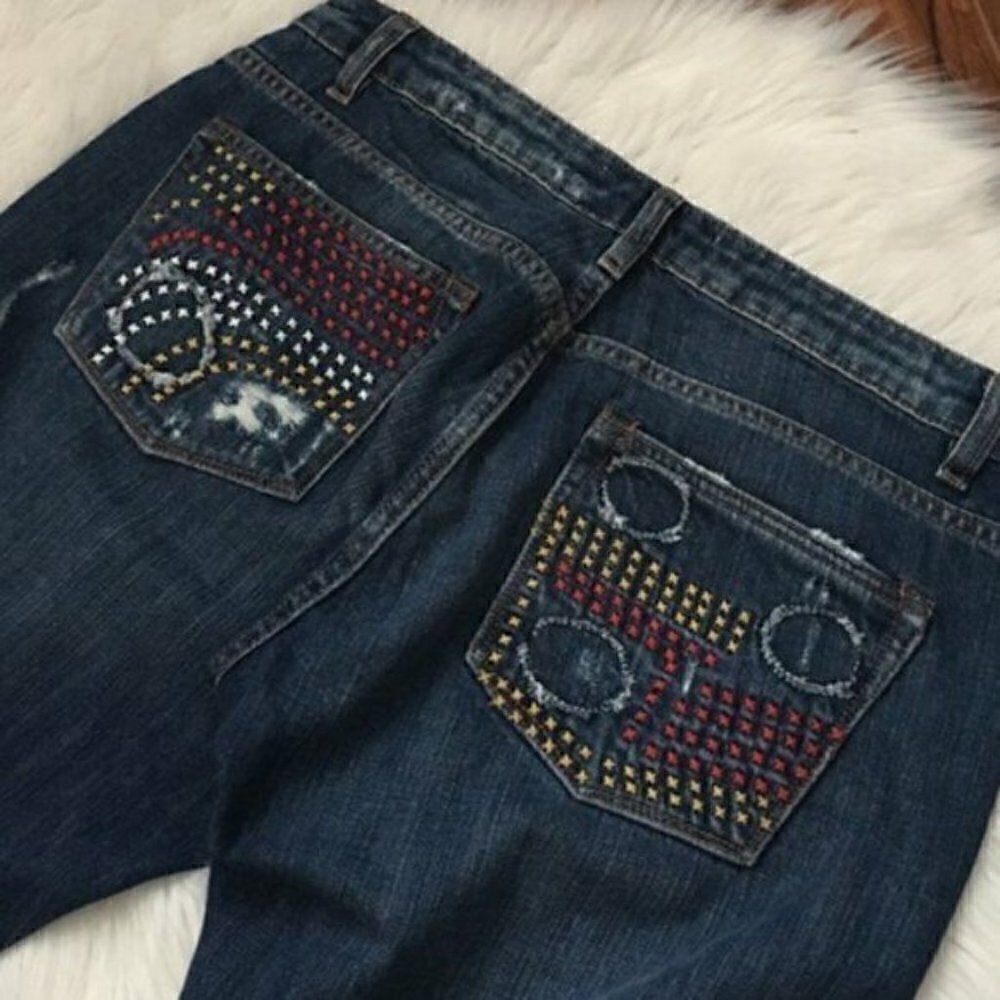 Artisan de Luxe Size 25 Destroyed Jeans Premium 29.5 x 30 - Picture 4 of 15